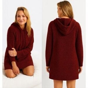 Women's Indulge & Rest Loungewear Tunic Hoodie Red